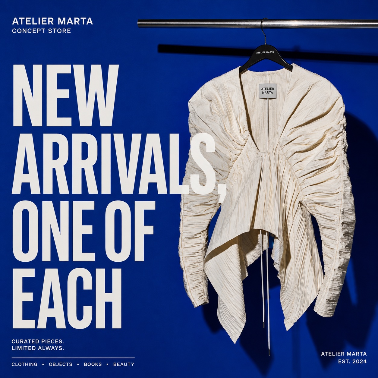 New arrivals campaign design for an independent concept store